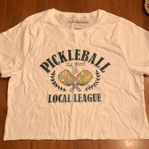 Prince Peter Cropped Pickle Ball shirt Size L NWT